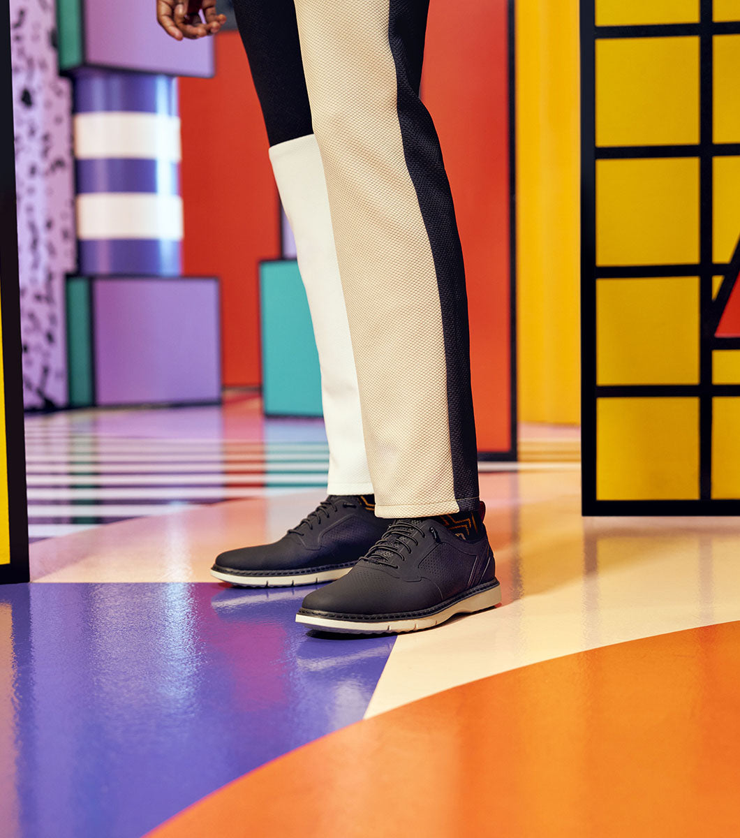 Stacy Adams Synchro Plain Toe Elastic Lace Up