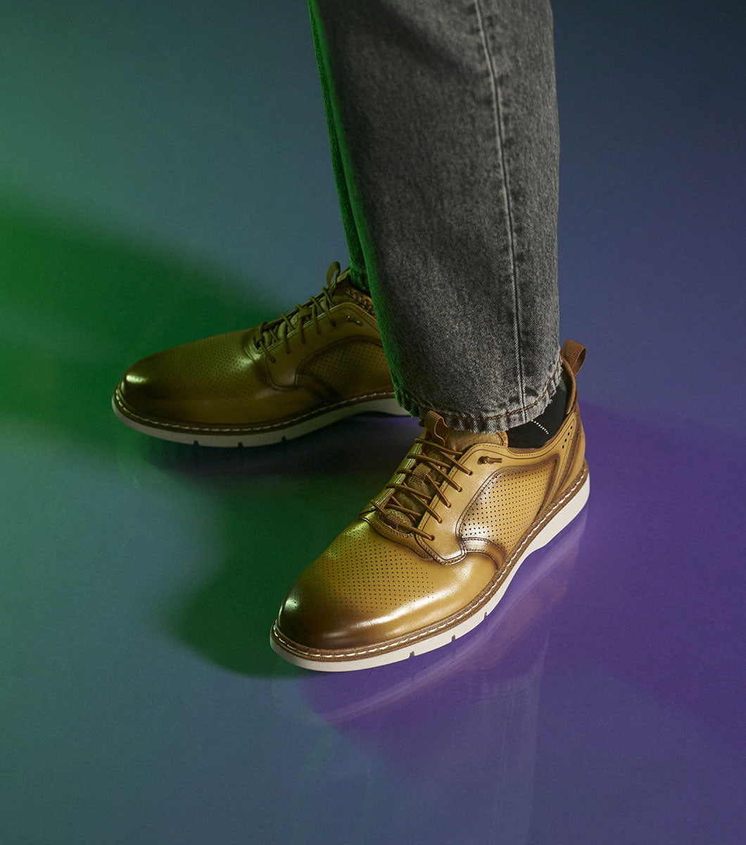 Stacy Adams Sync Plain Toe Elastic Lace Up