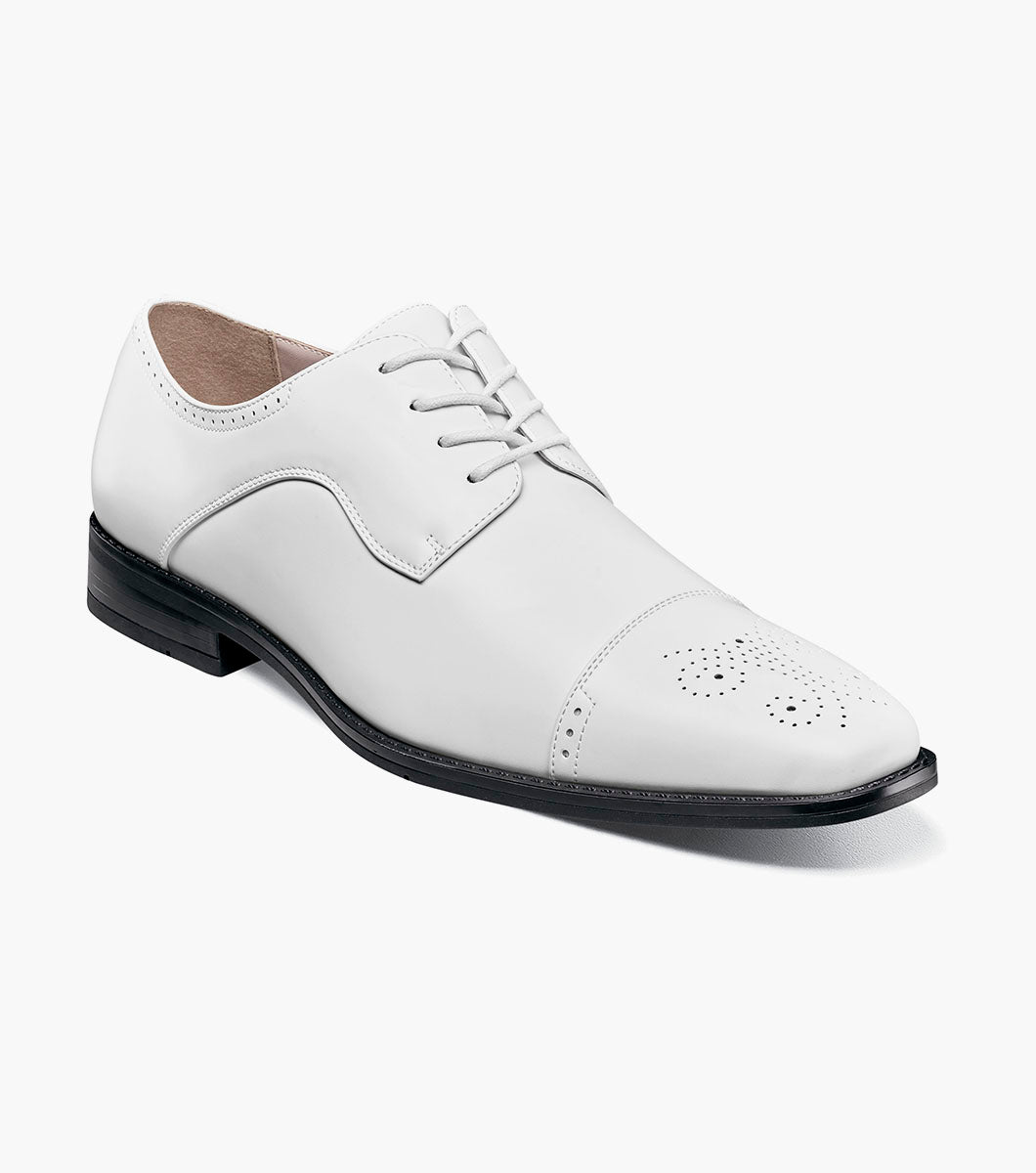 white stacy adams dress shoes Stacy Adams Shoes Kenway Cap Toe Oxford White Size 12