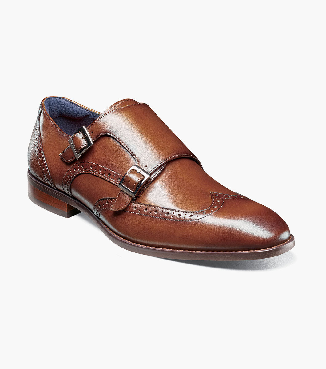 Stacy Adams Karson Wingtip Double Monk Strap