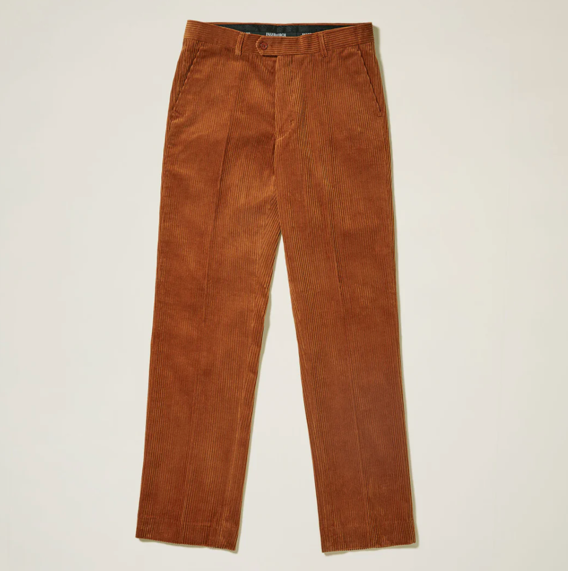 Inserch 100% Cotton Flat Front Corduroy Pants