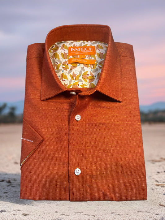 Inserch Short Sleeve Linen Shirt