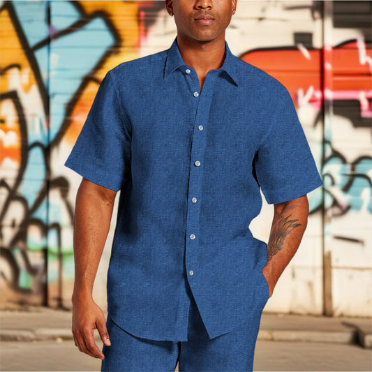 Inserch Short Sleeve Linen Shirt
