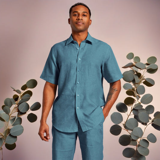 Inserch Short Sleeve Linen Shirt