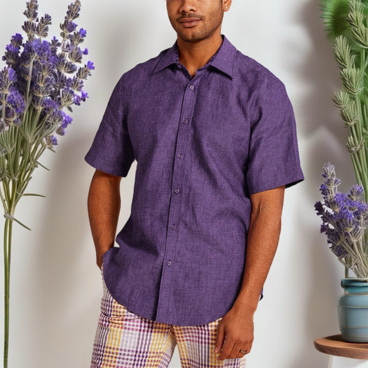 Inserch Short Sleeve Linen Shirt