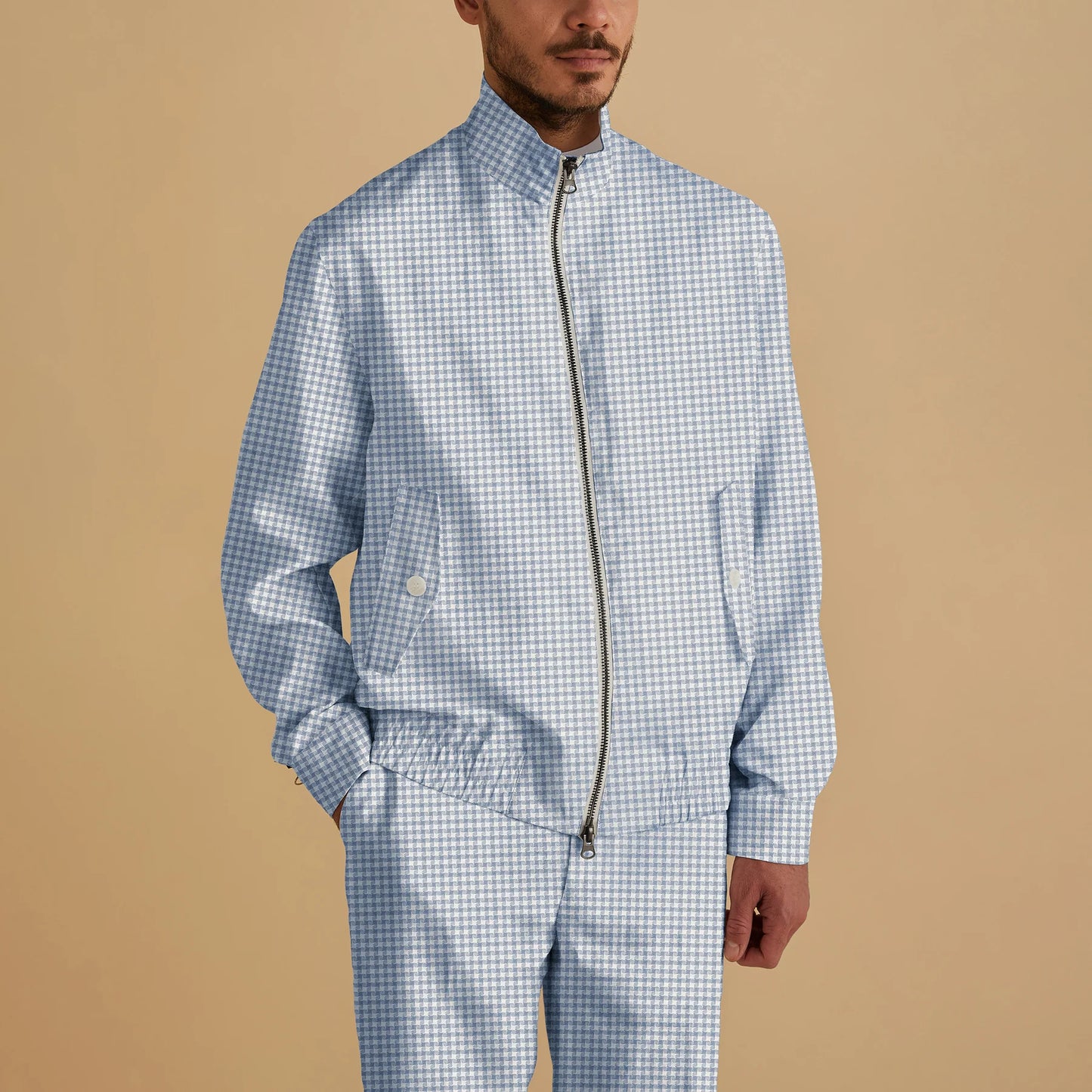 Inserch Linen Houndstooth Jacket