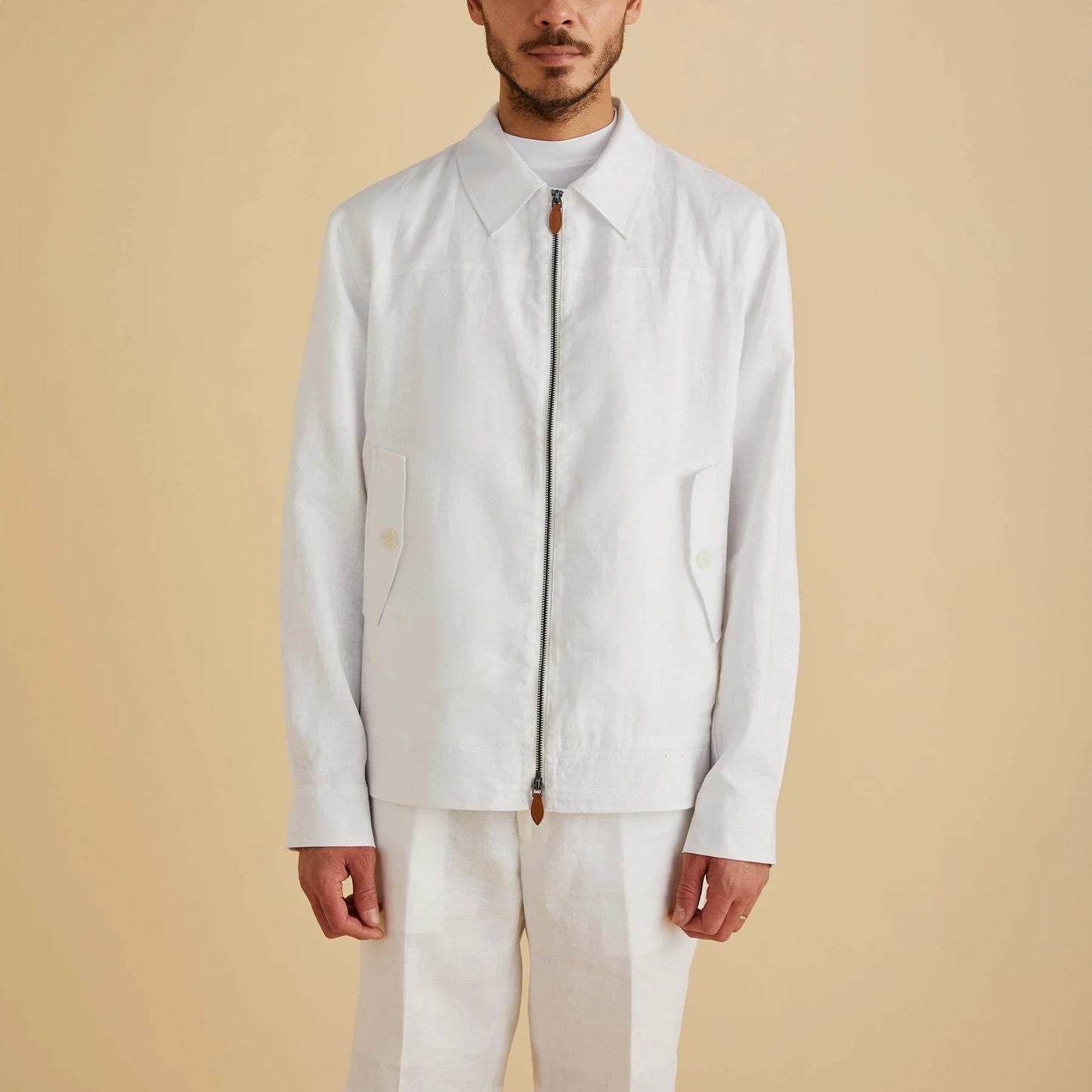 Inserch Linen Harrington Jacket