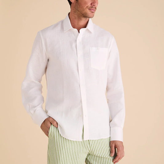 Inserch Long Sleeve Modern Fit Linen Shirt