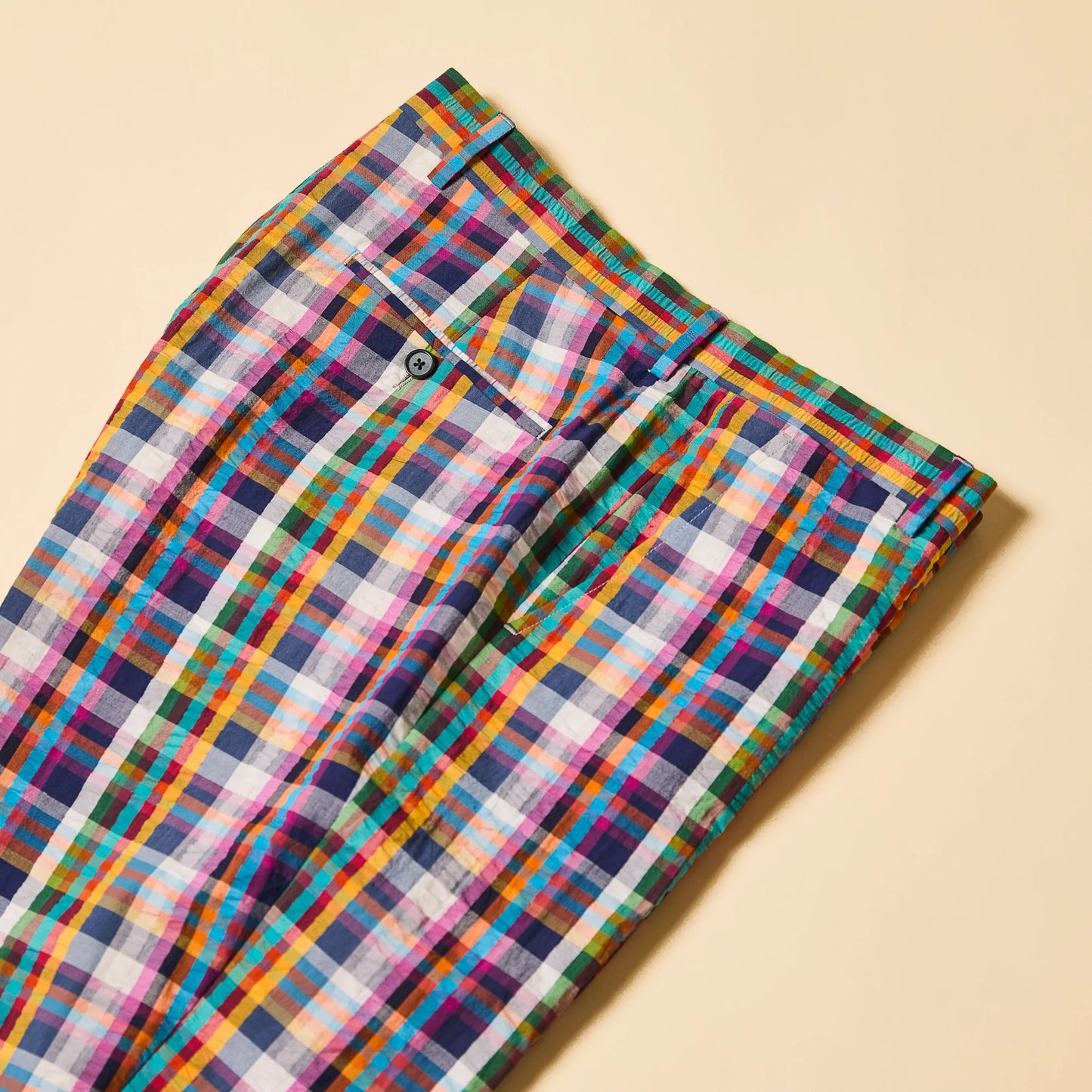 Inserch Seersucker Madras Check Blazer