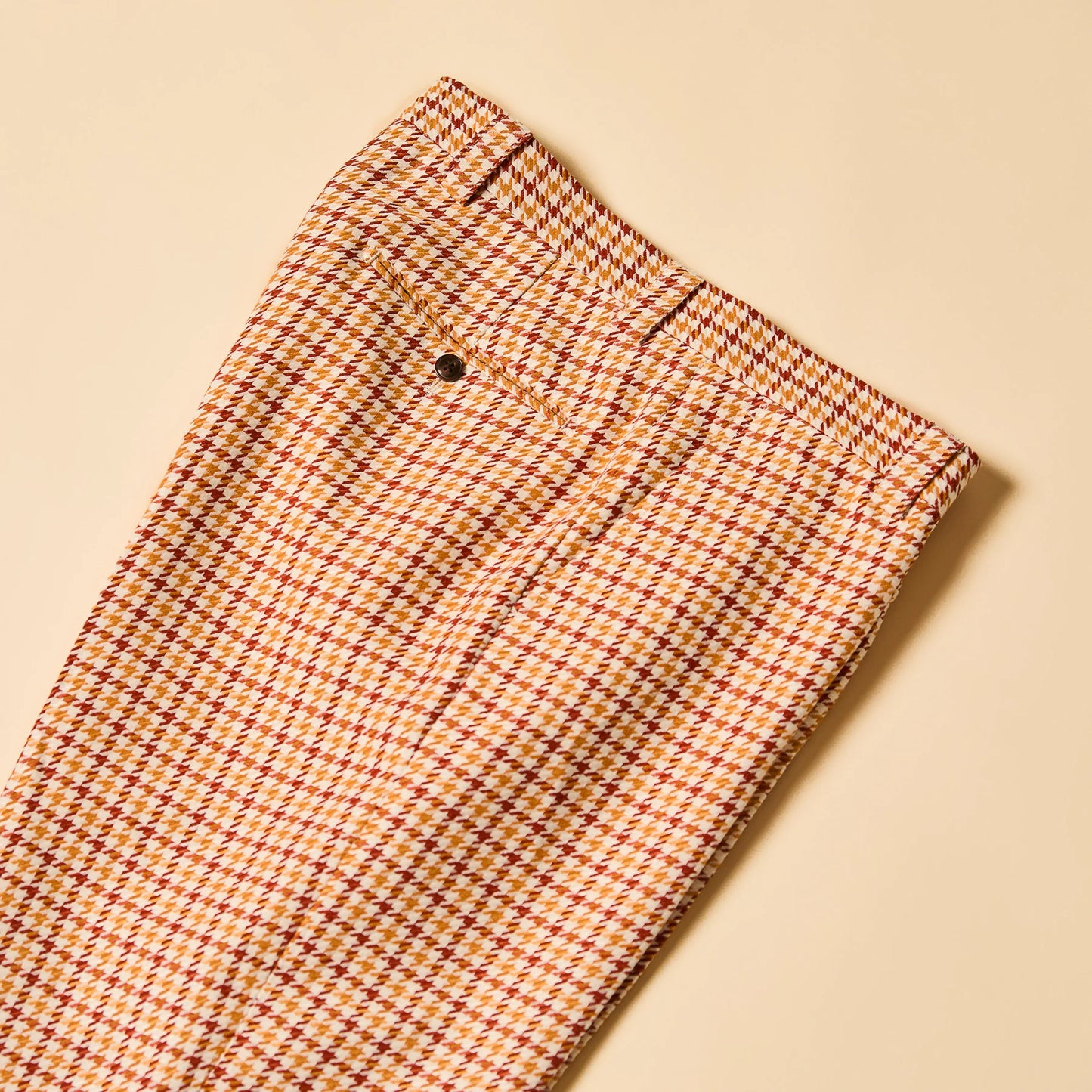 Inserch Houndstooth Linen Pants