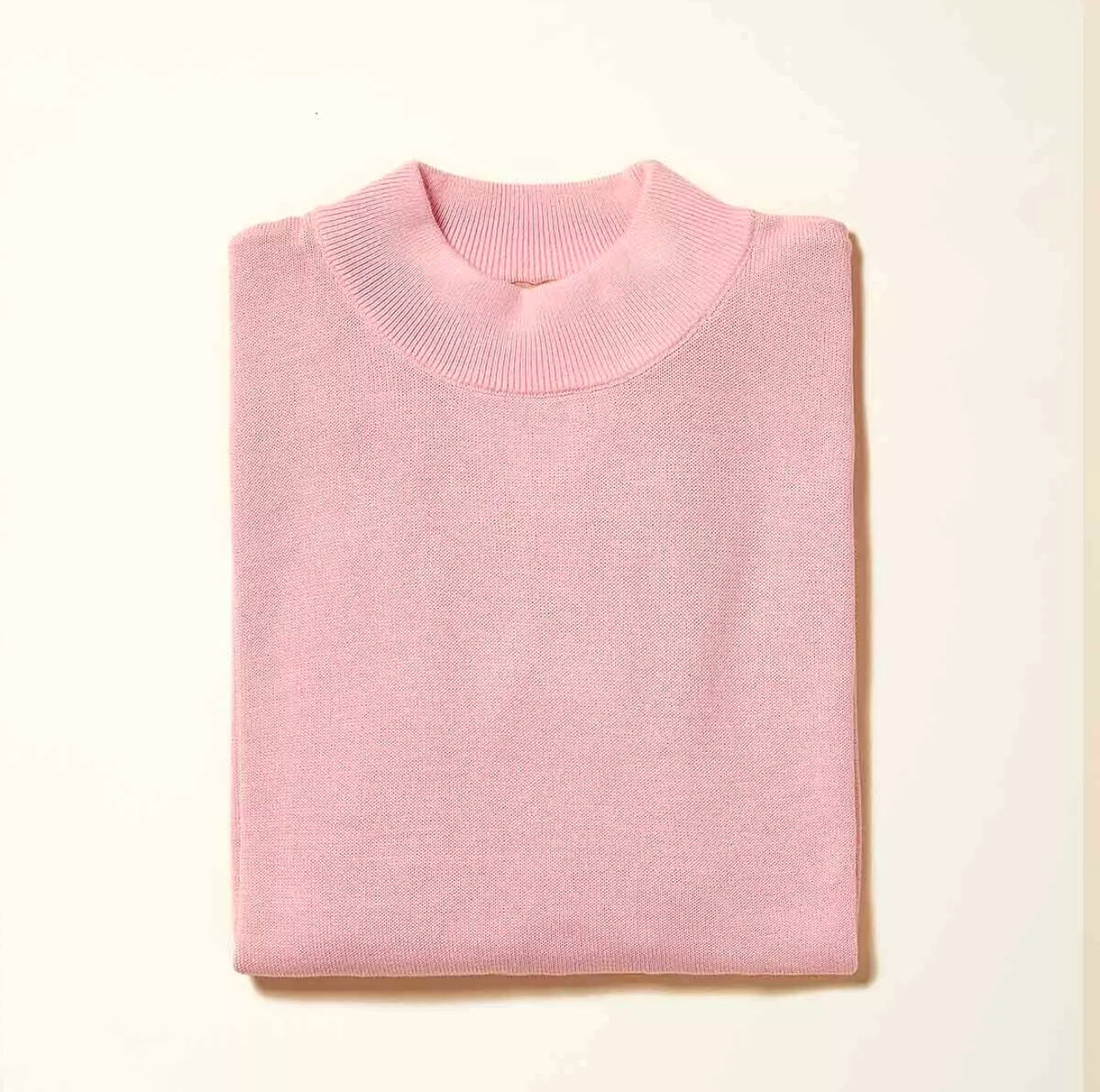 Inserch Mock Neck Sweater (Pink)