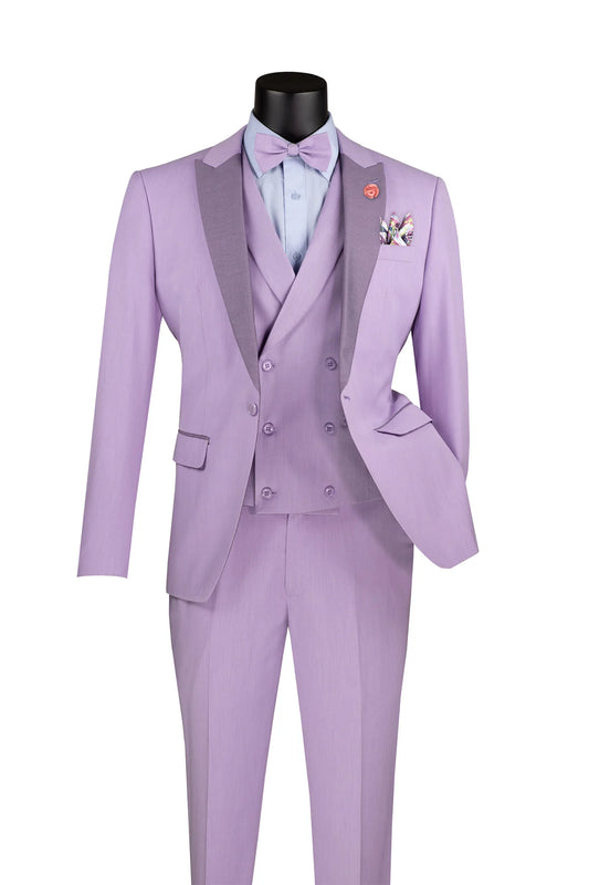 Vinci 3pc Slim Fit Suit (Lavender)