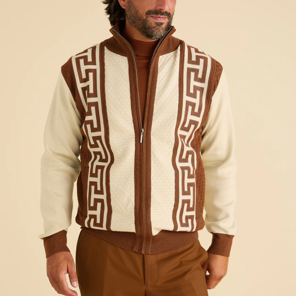 Inserch Grecian Full Zip Sweater