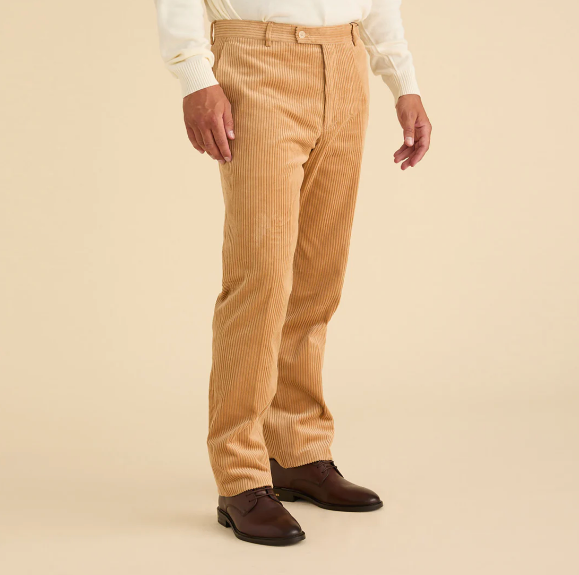 Inserch 100% Cotton Flat Front Corduroy Pants