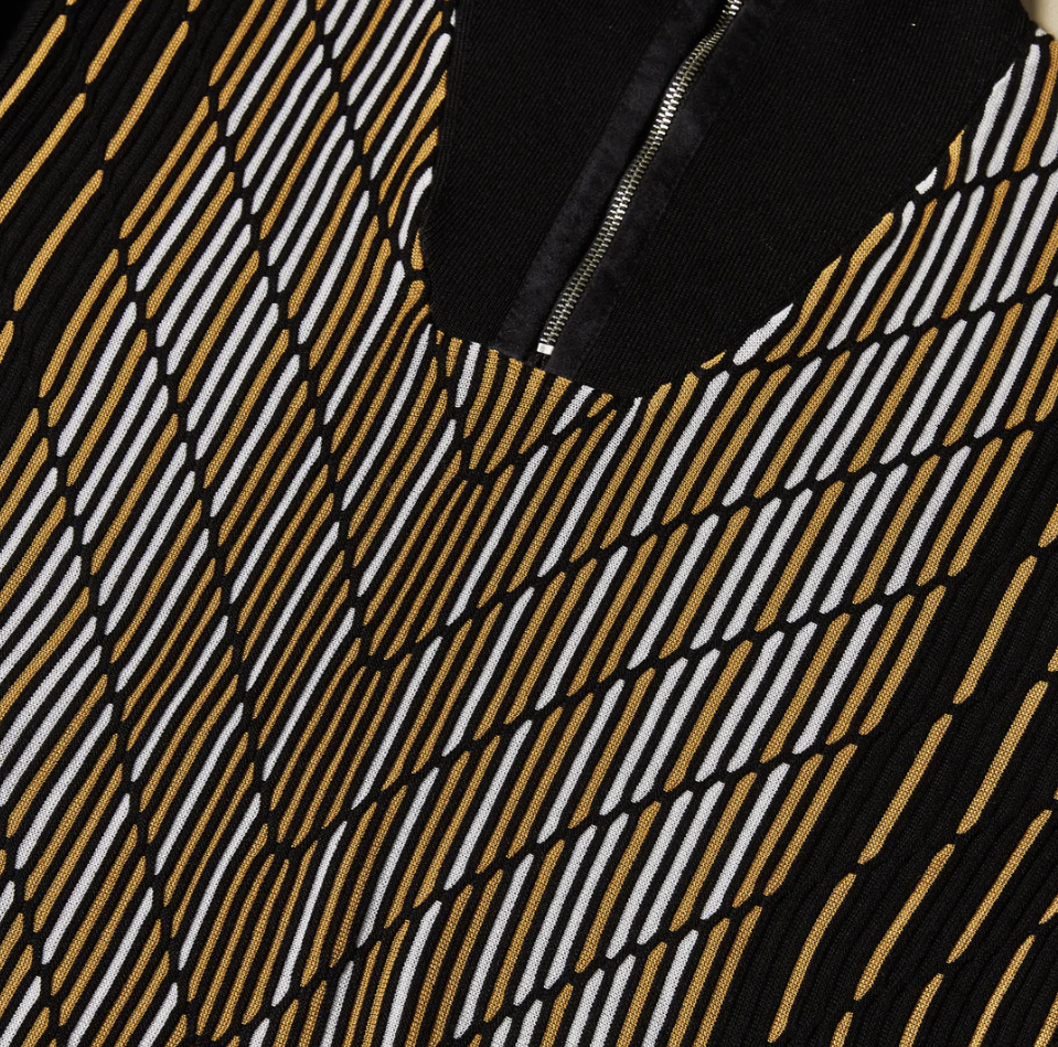 Inserch Geo Intarsia Half-Zip Sweater