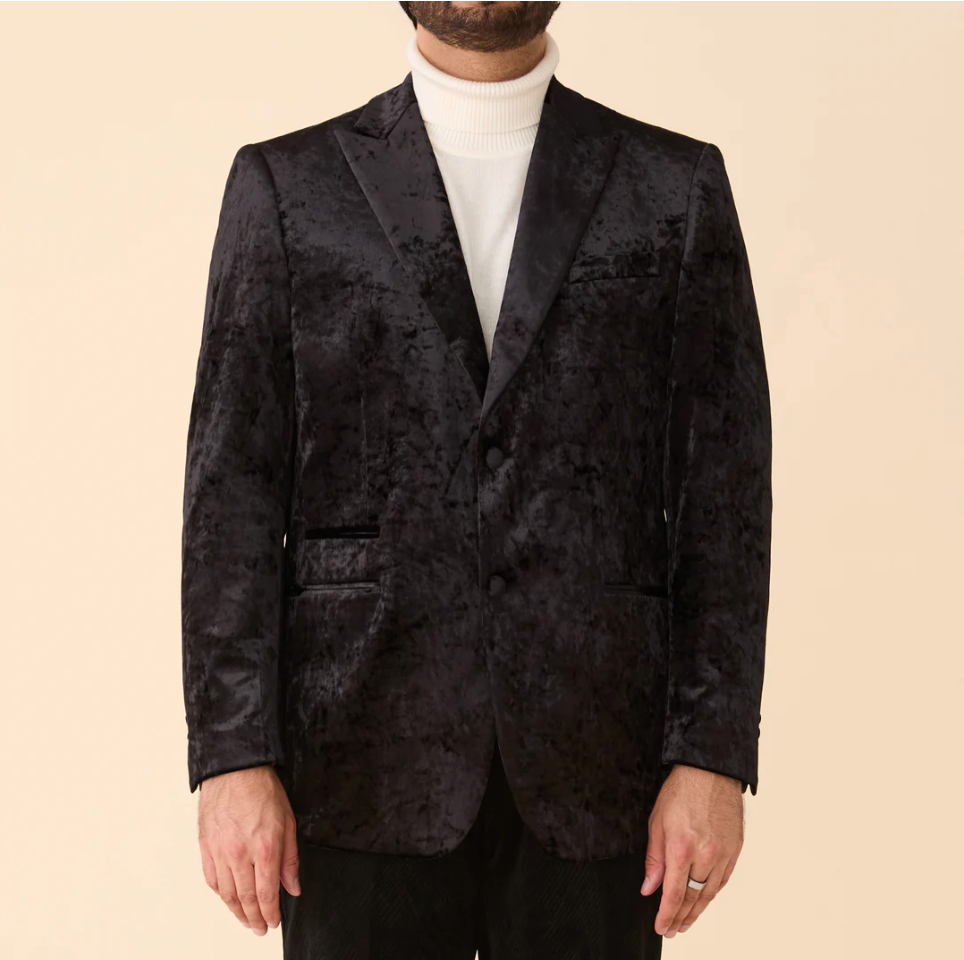 Inserch Crushed Velvet Blazer