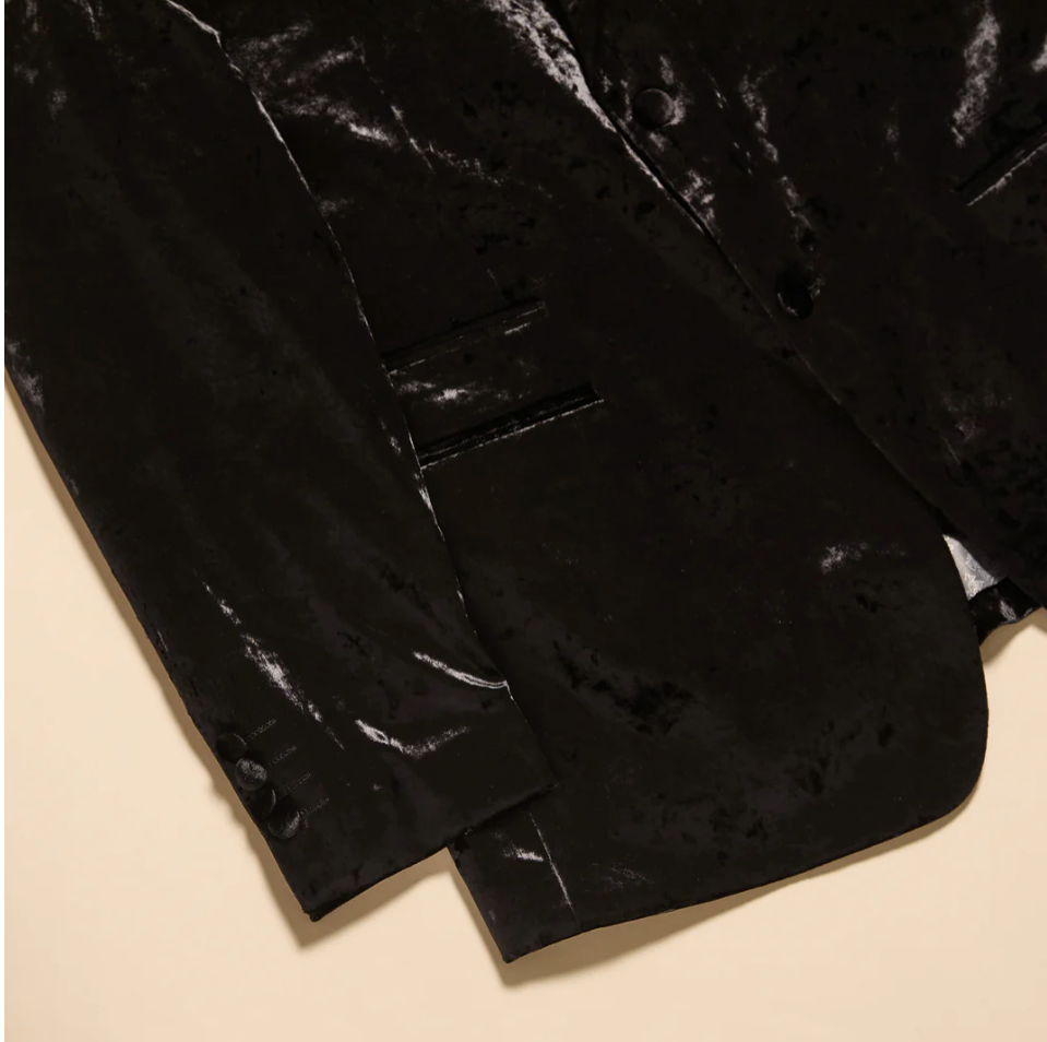Inserch Crushed Velvet Blazer