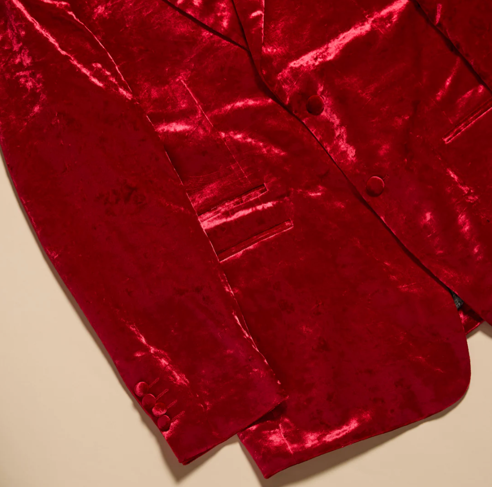 Inserch Crushed Velvet Blazer