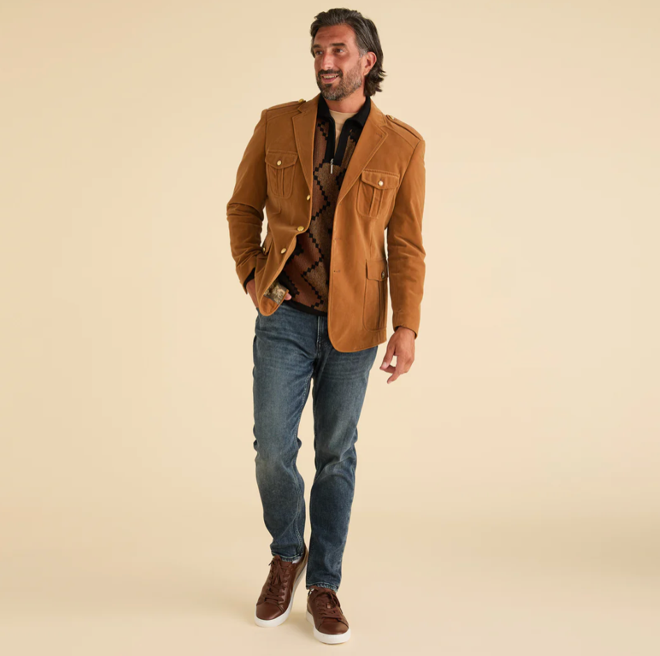 Inserch Velvet Military Blazer