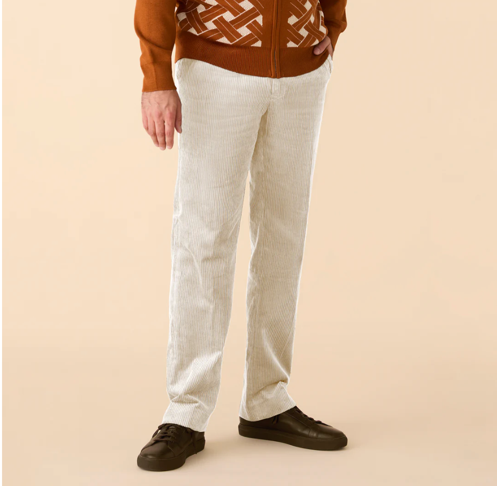 Inserch 100% Cotton Flat Front Corduroy Pants