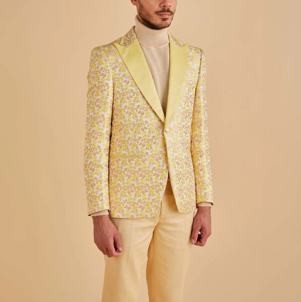 Inserch Floral Jacquard Blazer