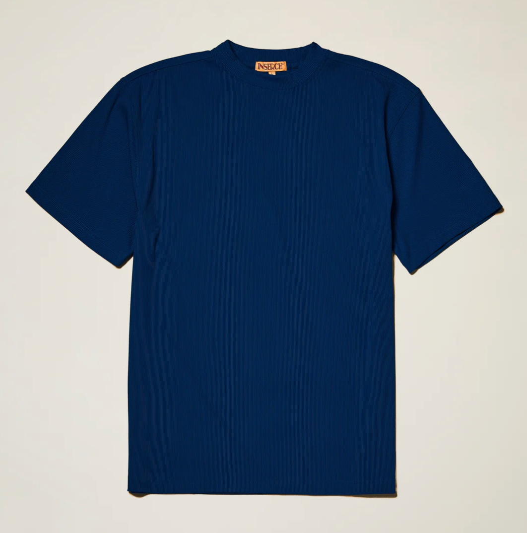 Inserch Rib Crew Neck T-Shirt (Estate Blue)