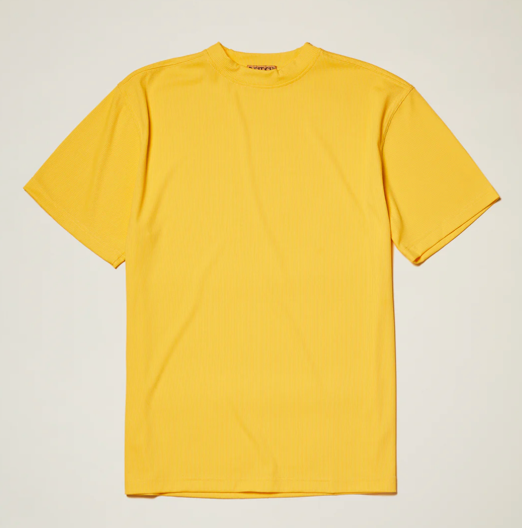 Inserch Rib Crew Neck T-Shirt (Yellow)