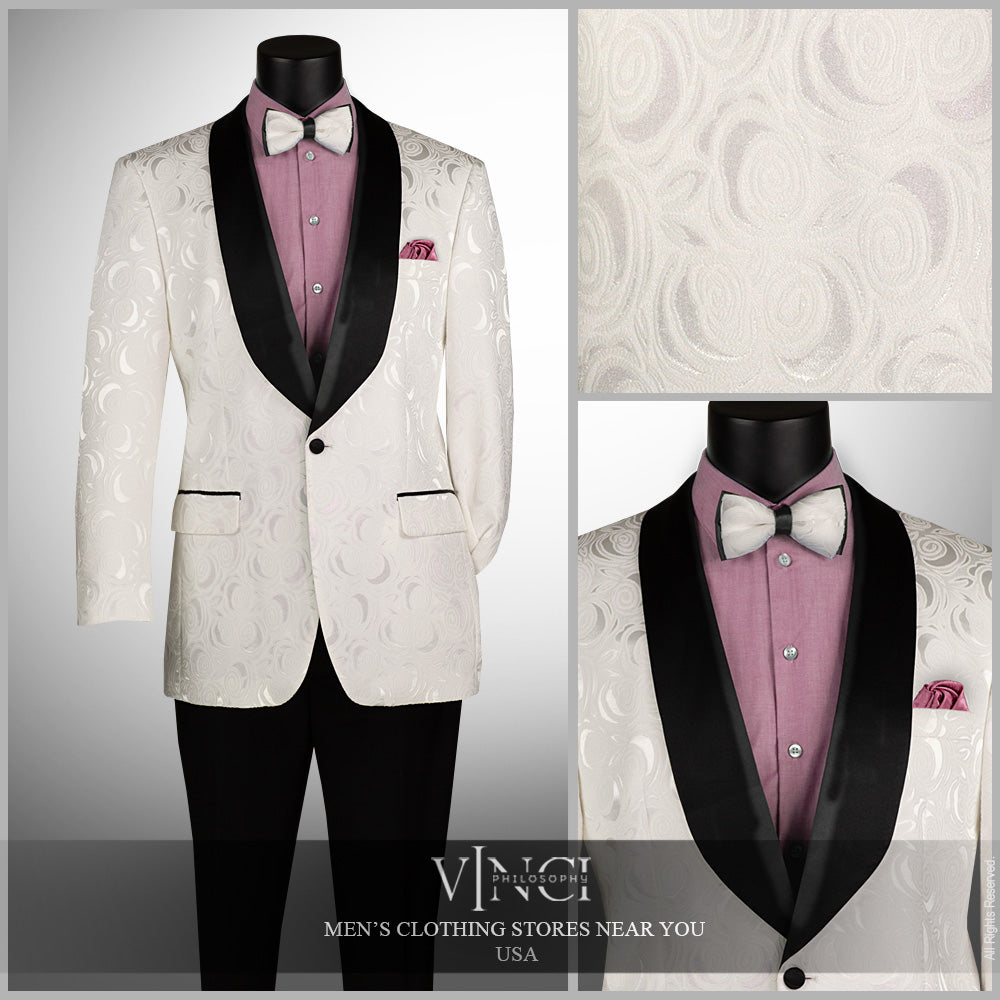 Vinci Regular Fit Prom Jacket w/Matching Bow Tie