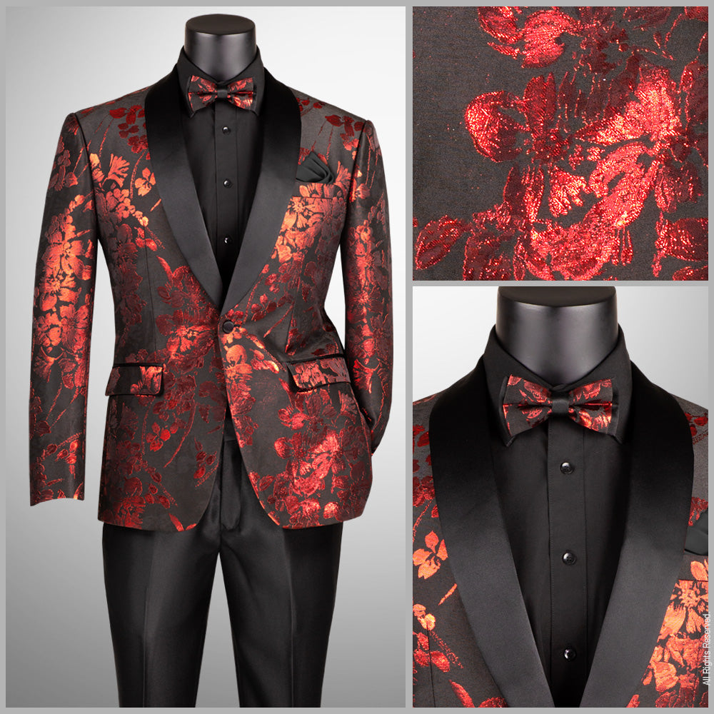 Vinci Slim Fit Fashion Jacket w/Matching Bow Tie