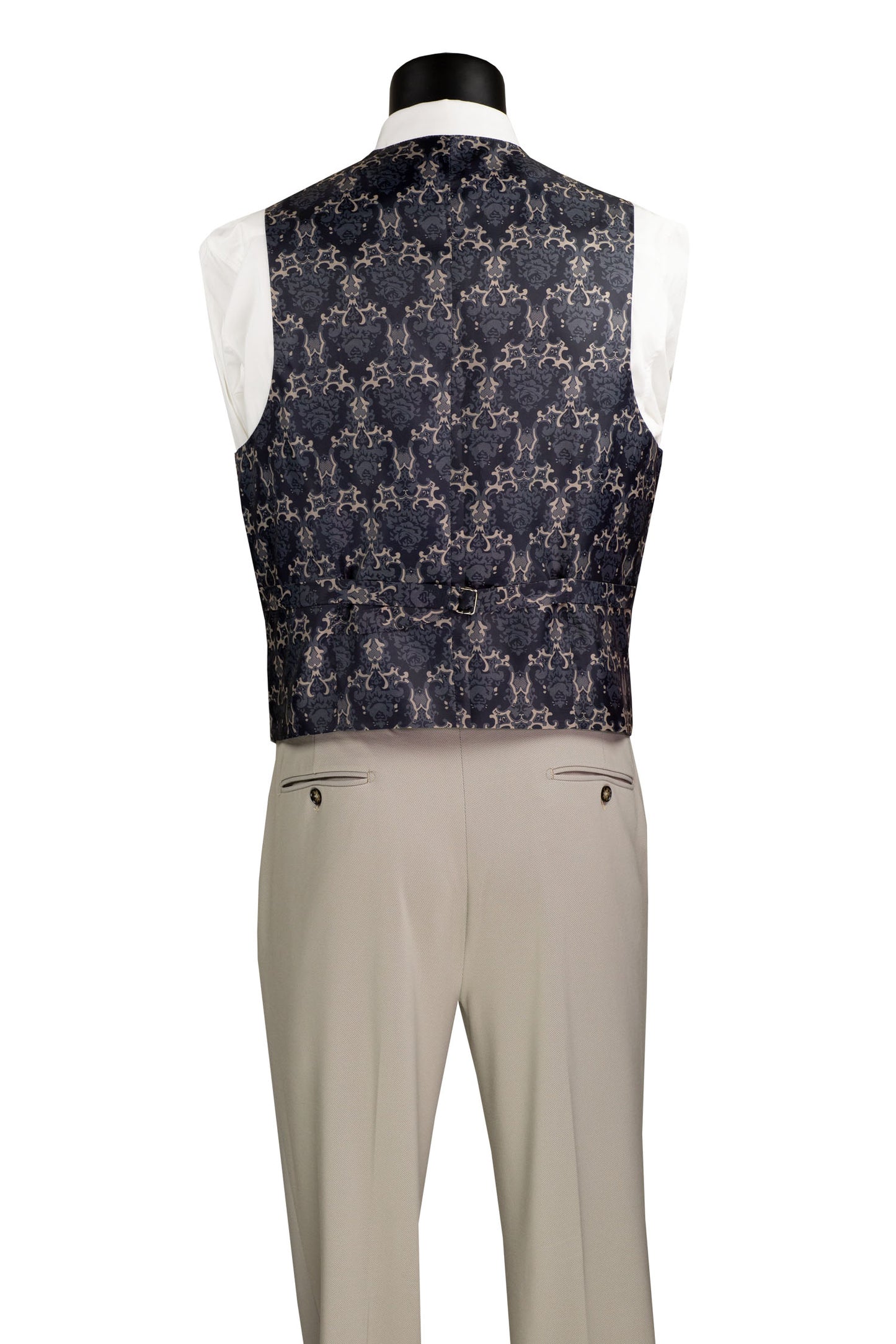 Vinci 3pc Super Stretch Fabric w/Adjustable Waistband Suit (Tan)