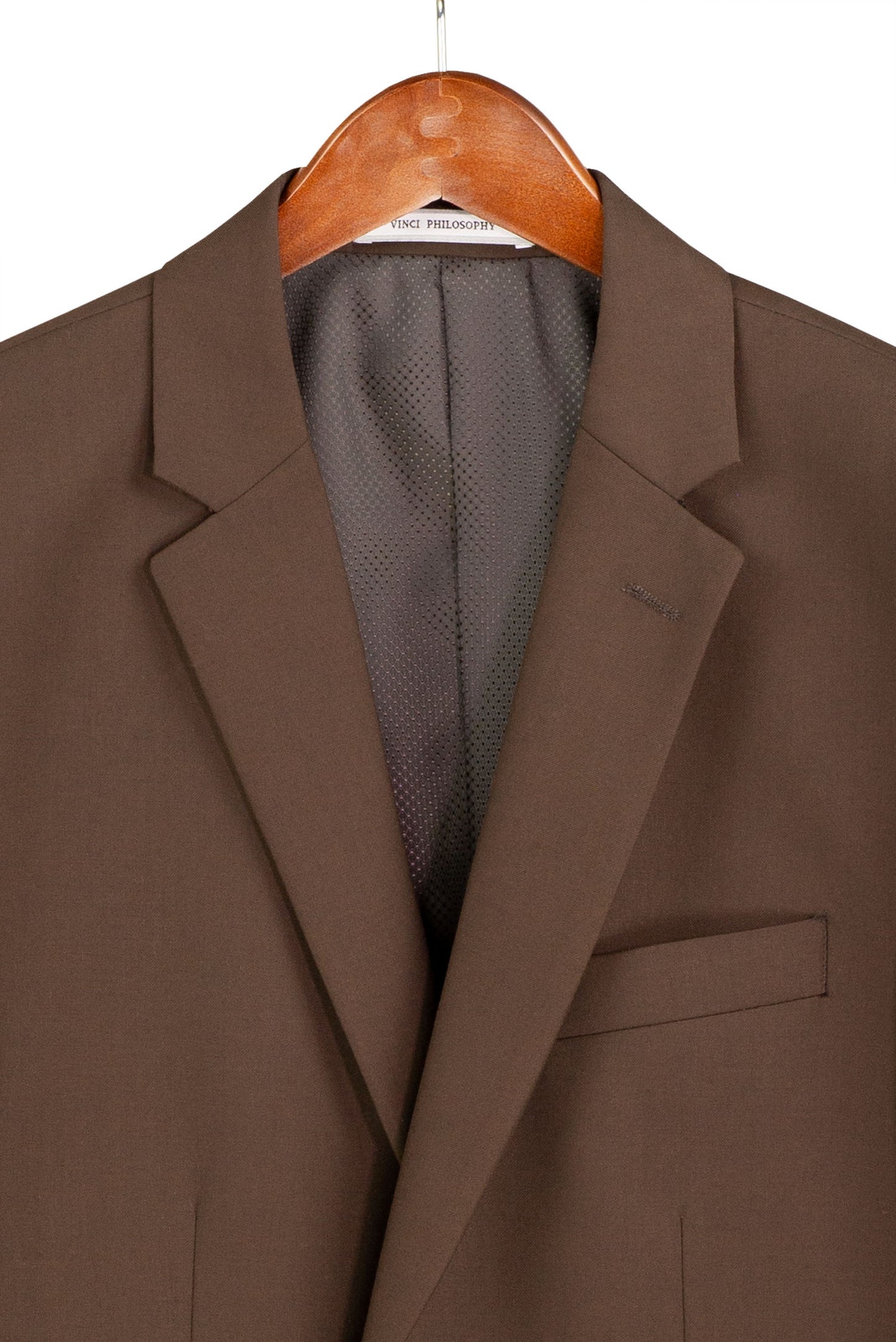 Vinci 3pc Slim Fit Single Breasted 2 button Suit (Brown)