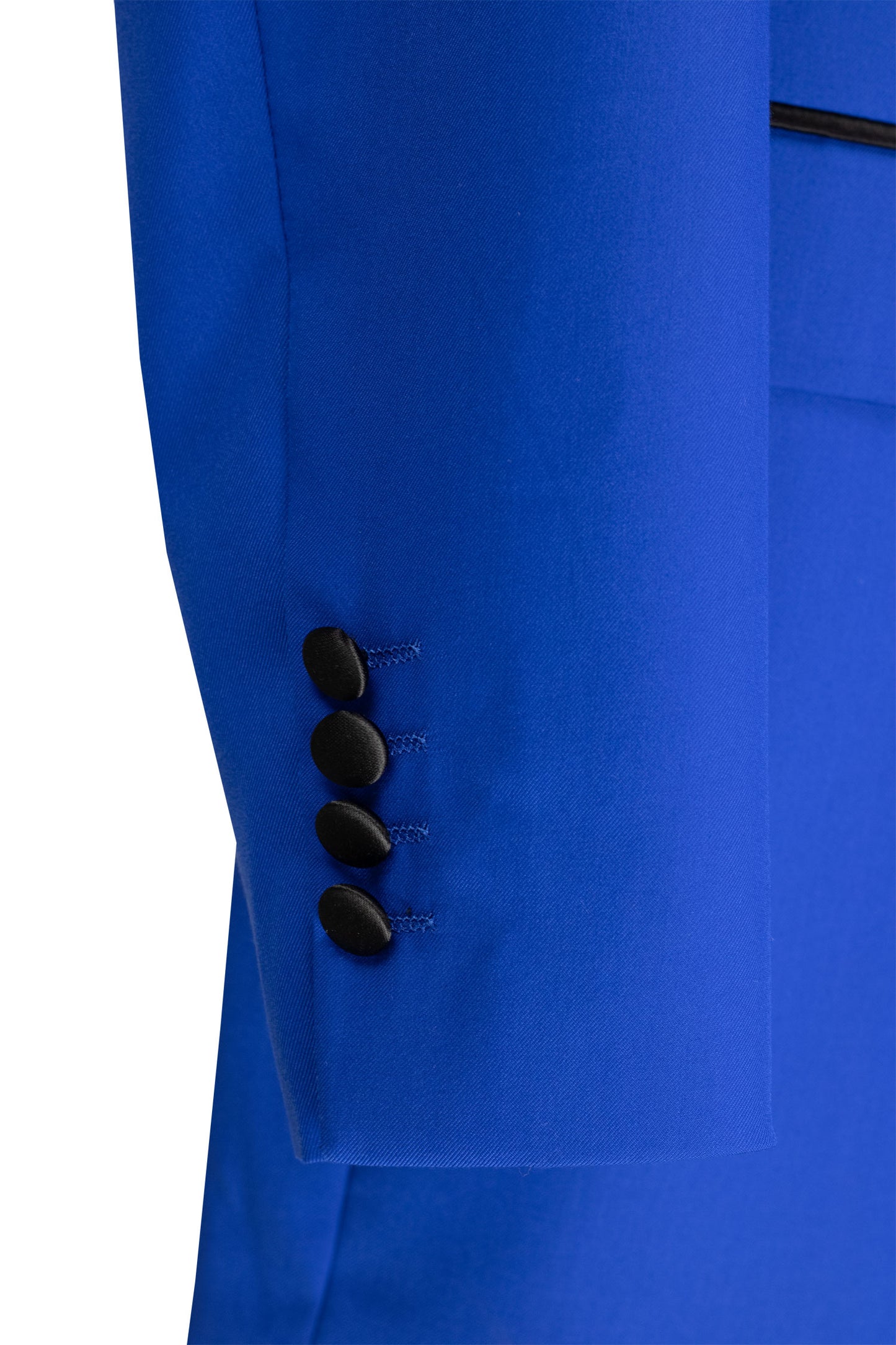 Vinci Double Breasted Regular Fit Tuxedo w/Matching Bow tie & Adjustable Waistband (Royal Blue)