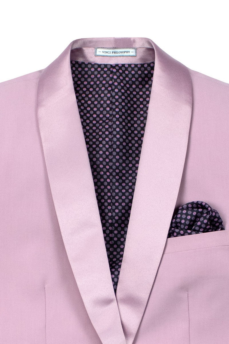 Vinci 2pc Slim Fit Shawl Lapel Tuxedo (Dusty Rose)