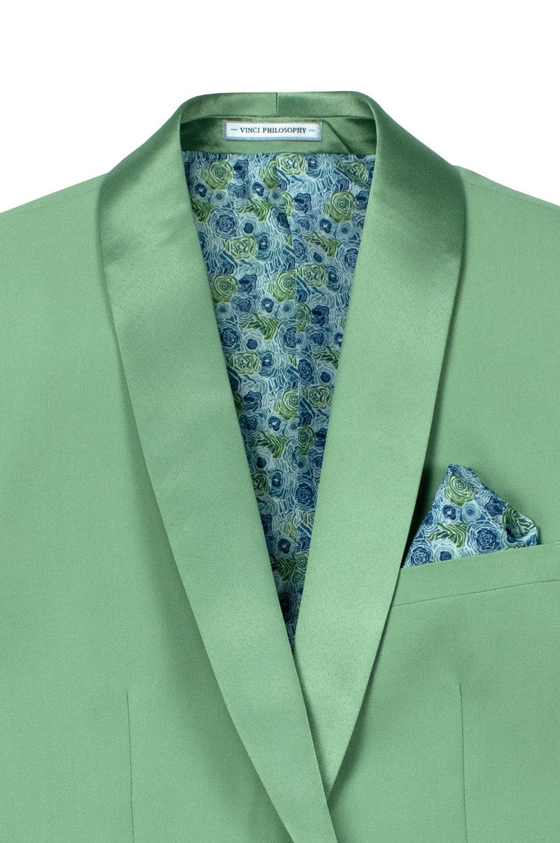 Vinci 2pc Slim Fit Shawl Lapel Tuxedo (Sage)