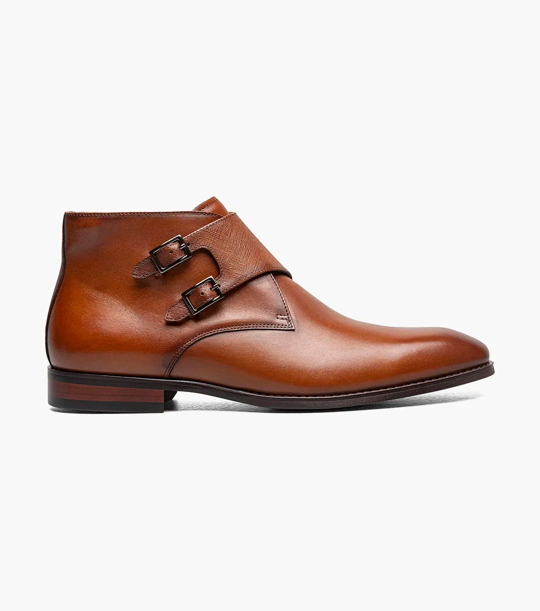 Stacy Adams Kaius Plain Toe Double Monk Strap Boot