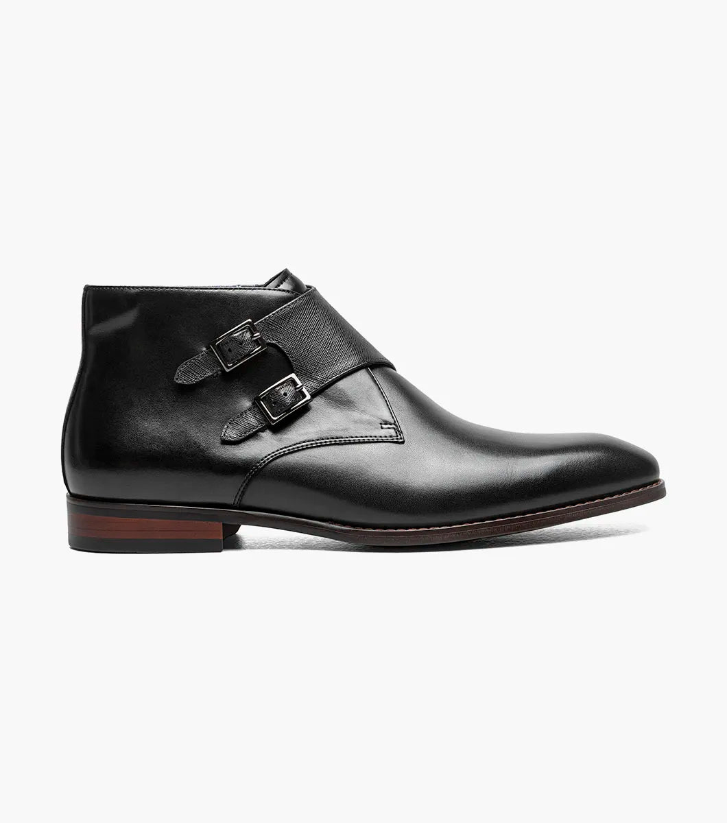 Stacy Adams Kaius Plain Toe Double Monk Strap Boot