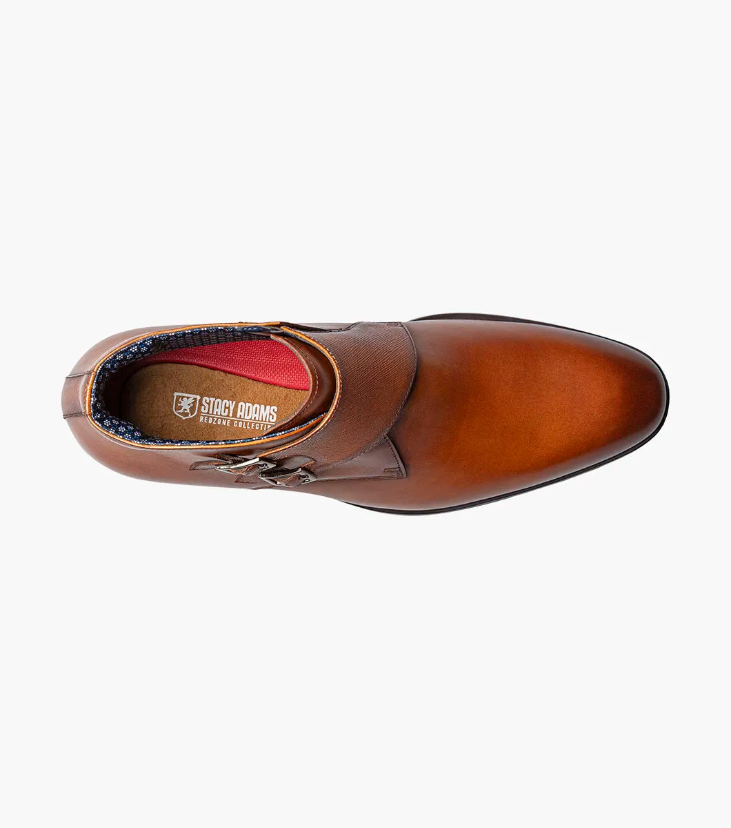 Stacy Adams Kaius Plain Toe Double Monk Strap Boot