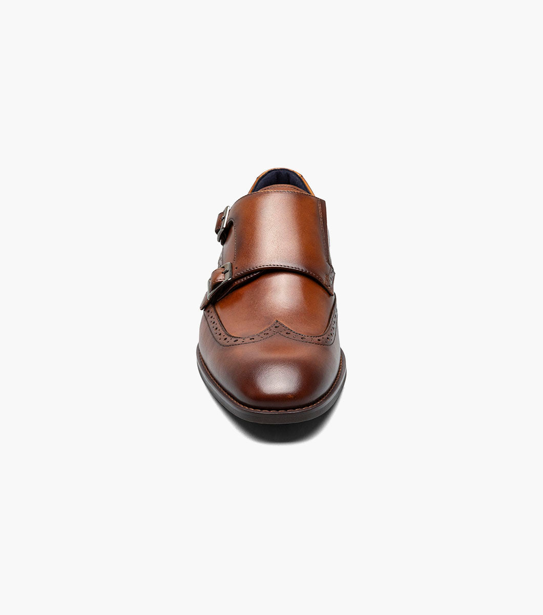 Stacy Adams Karson Wingtip Double Monk Strap