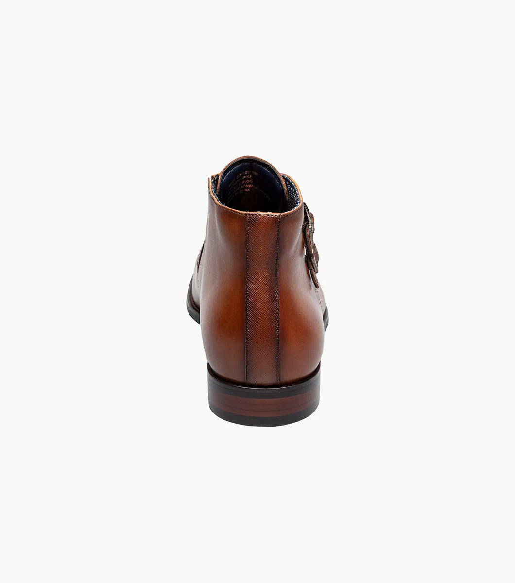 Stacy Adams Kaius Plain Toe Double Monk Strap Boot