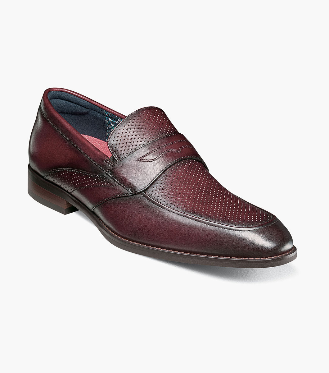 Stacy Adams Karnes Moc Toe Penny Slip On