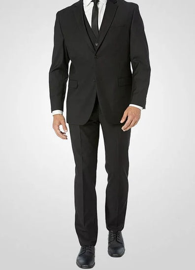 Caravelli 3pc Regular Fit Suit (Black)