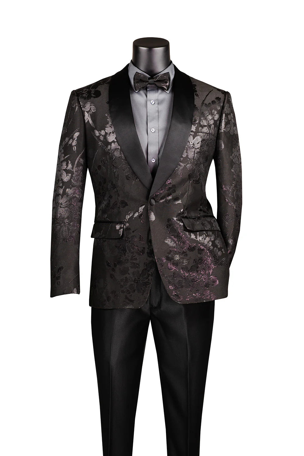 Vinci Slim Fit Fashion Jacket w/Matching Bow Tie