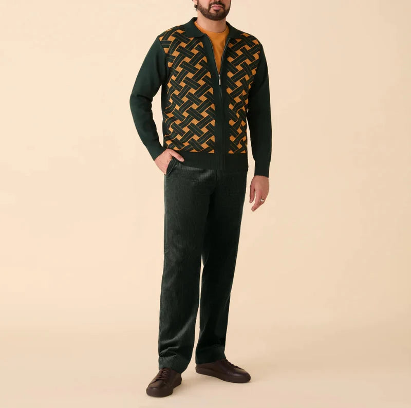 Inserch 100% Cotton Flat Front Corduroy Pants