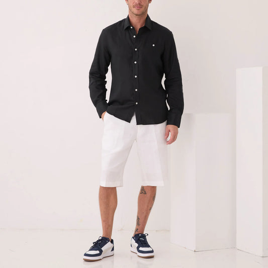 Inserch Long Sleeve Modern Fit Linen Shirt