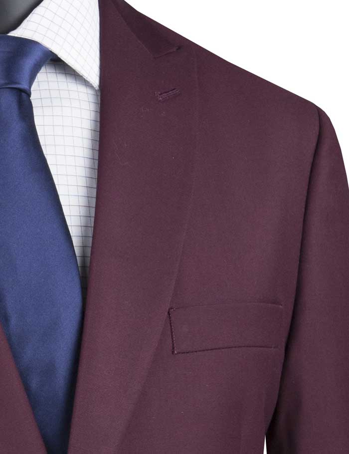 Vinci 2pc Modern Fit Suit (Burgundy)