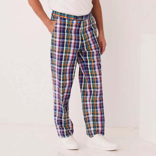 Inserch Seersucker Plaid Pant