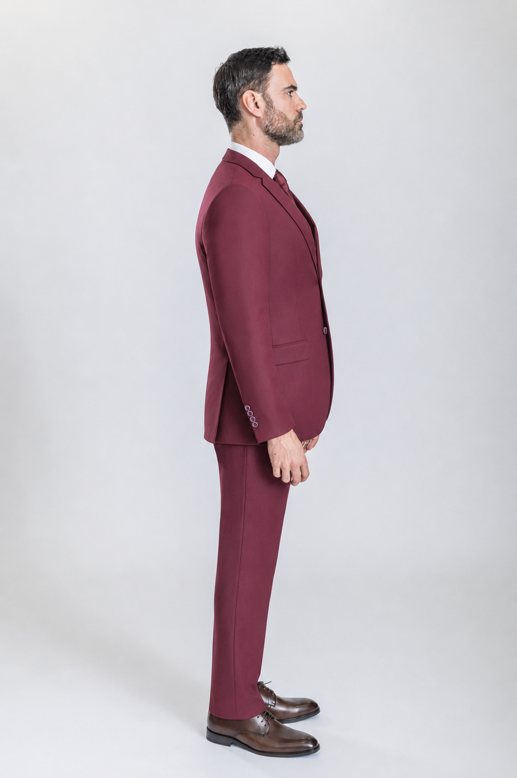 Caravelli 3pc Regular Fit Suit (Burgundy)