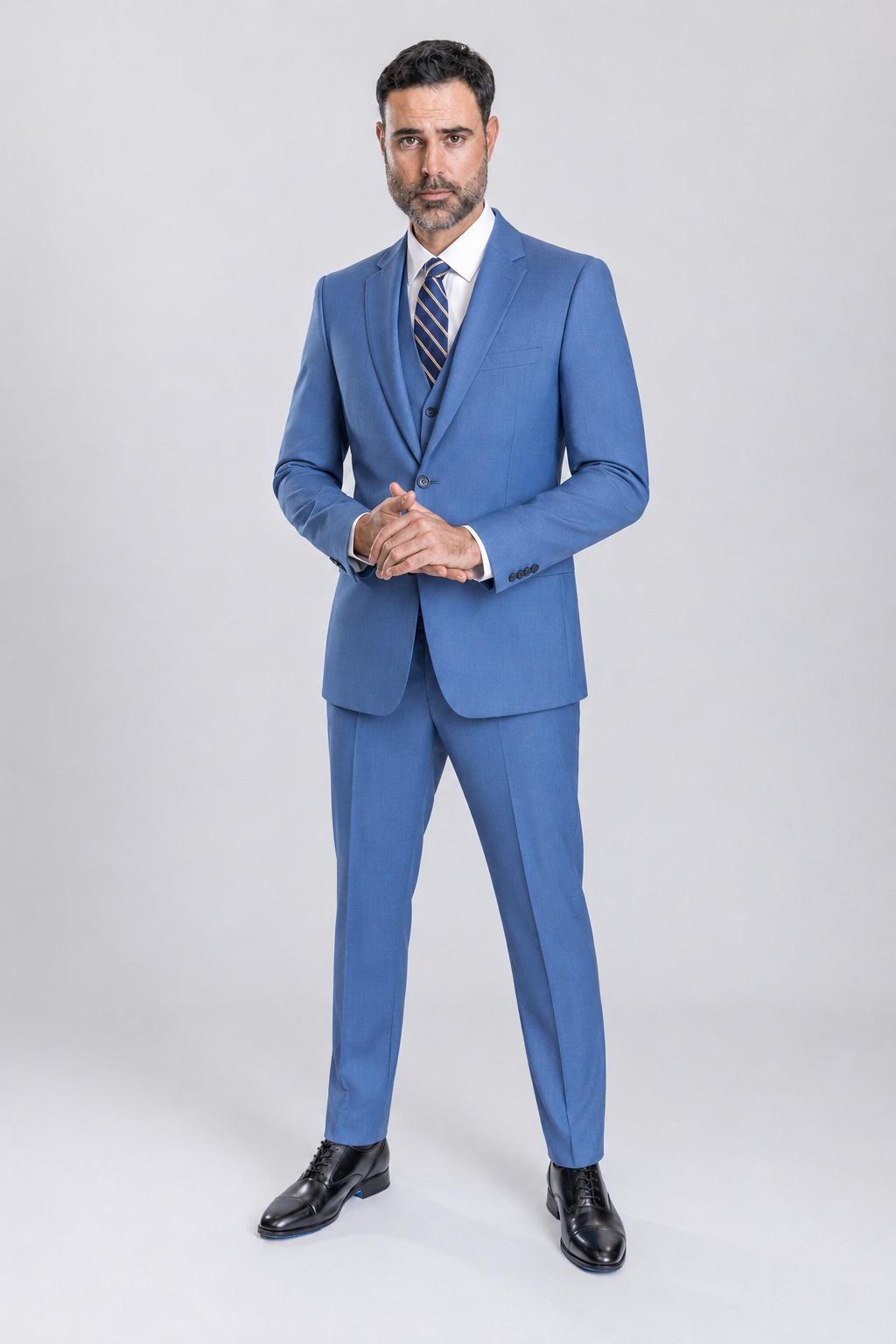 Caravelli 3pc Slim Fit Suit (Powder Blue)
