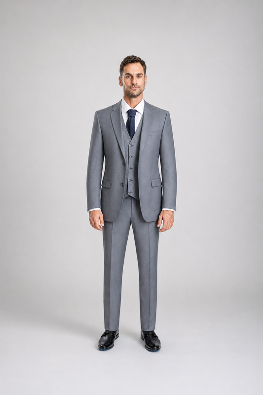 Caravelli 3pc Regular Fit Suit (Lt.Grey)