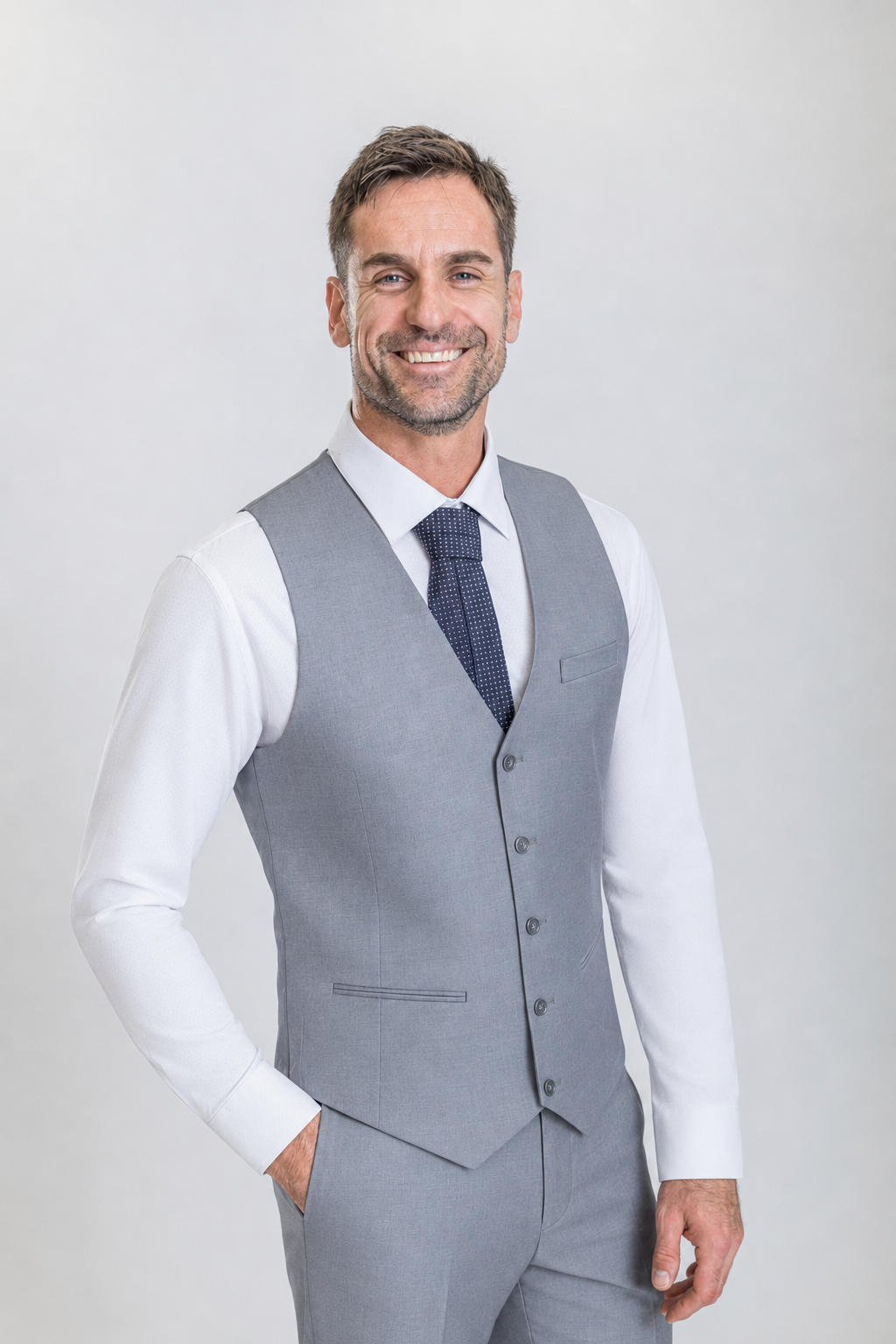 Caravelli 3pc Regular Fit Suit (Lt.Grey)